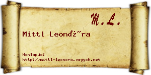 Mittl Leonóra névjegykártya